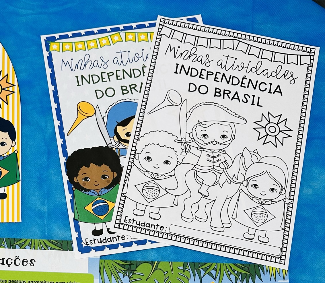 Independência do Brasil - Capa de Atividades (Colorida e para Colorir)