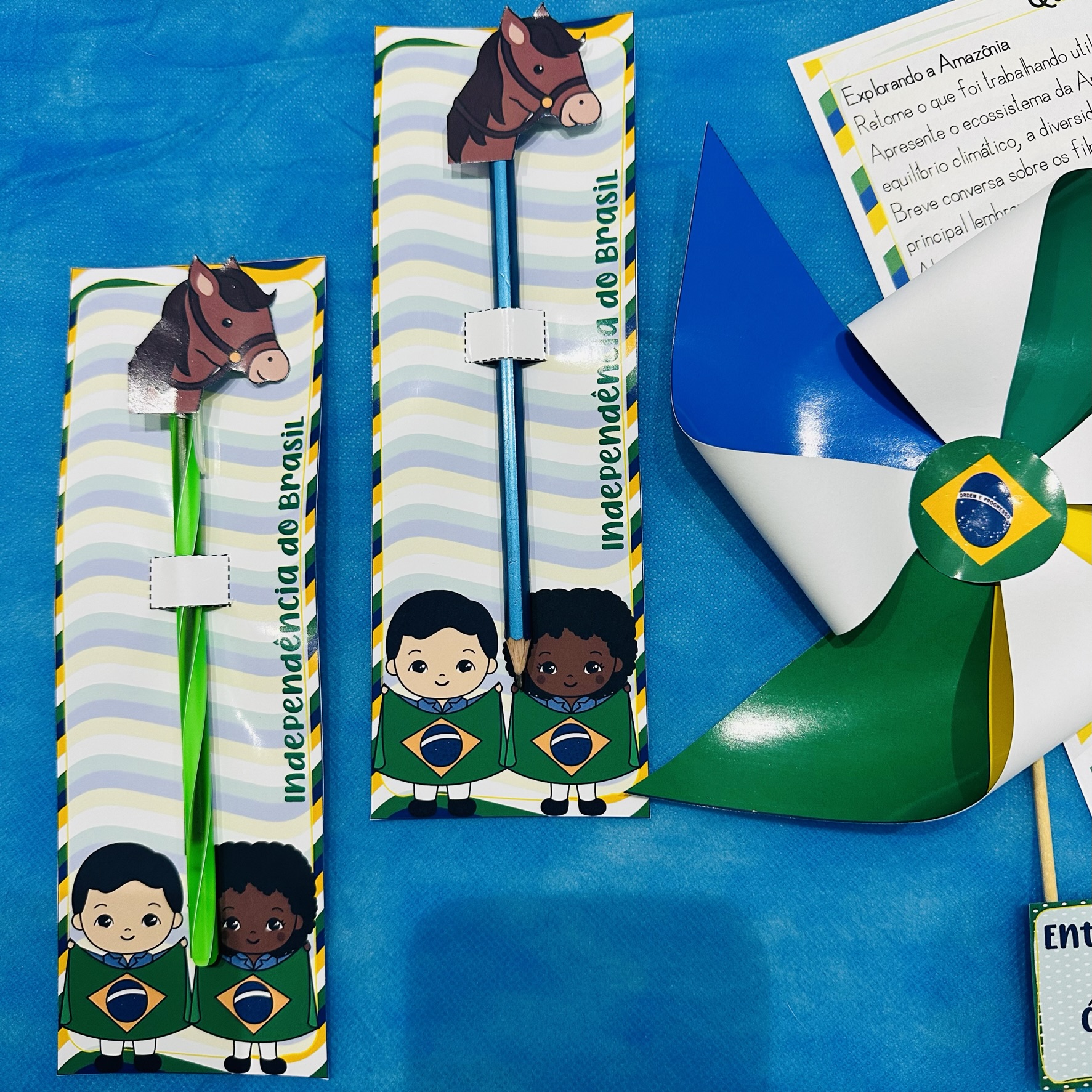 Independência do Brasil -  Tag e ponteira para lápis ou caneta
