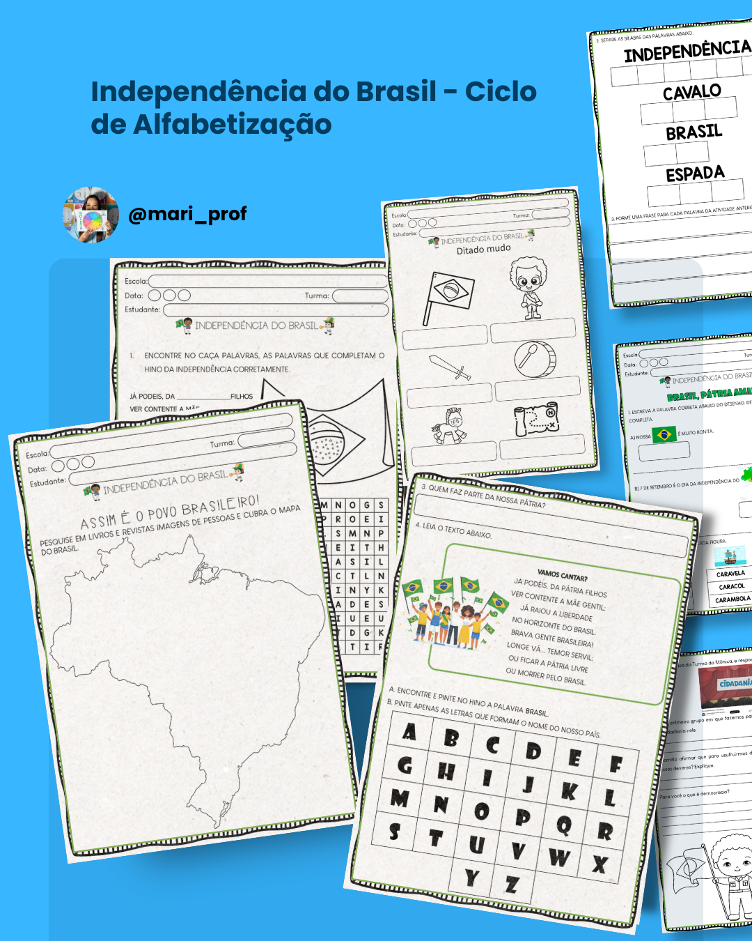 Independência do Brasil - Atividades Conteúdos conceituais Alfabetização