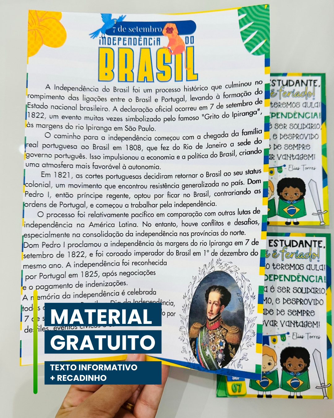 Material Gratuito – Texto Informativo Independência do Brasil 🇧🇷